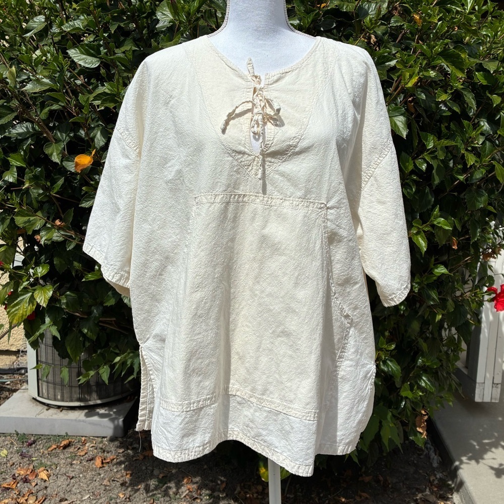 Vintage Pleasure Point Ties California Surf Wear Boho Peasant Tunic XL